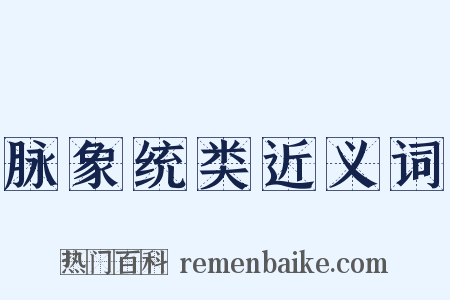 脉象统类近义词是什么意思的图片